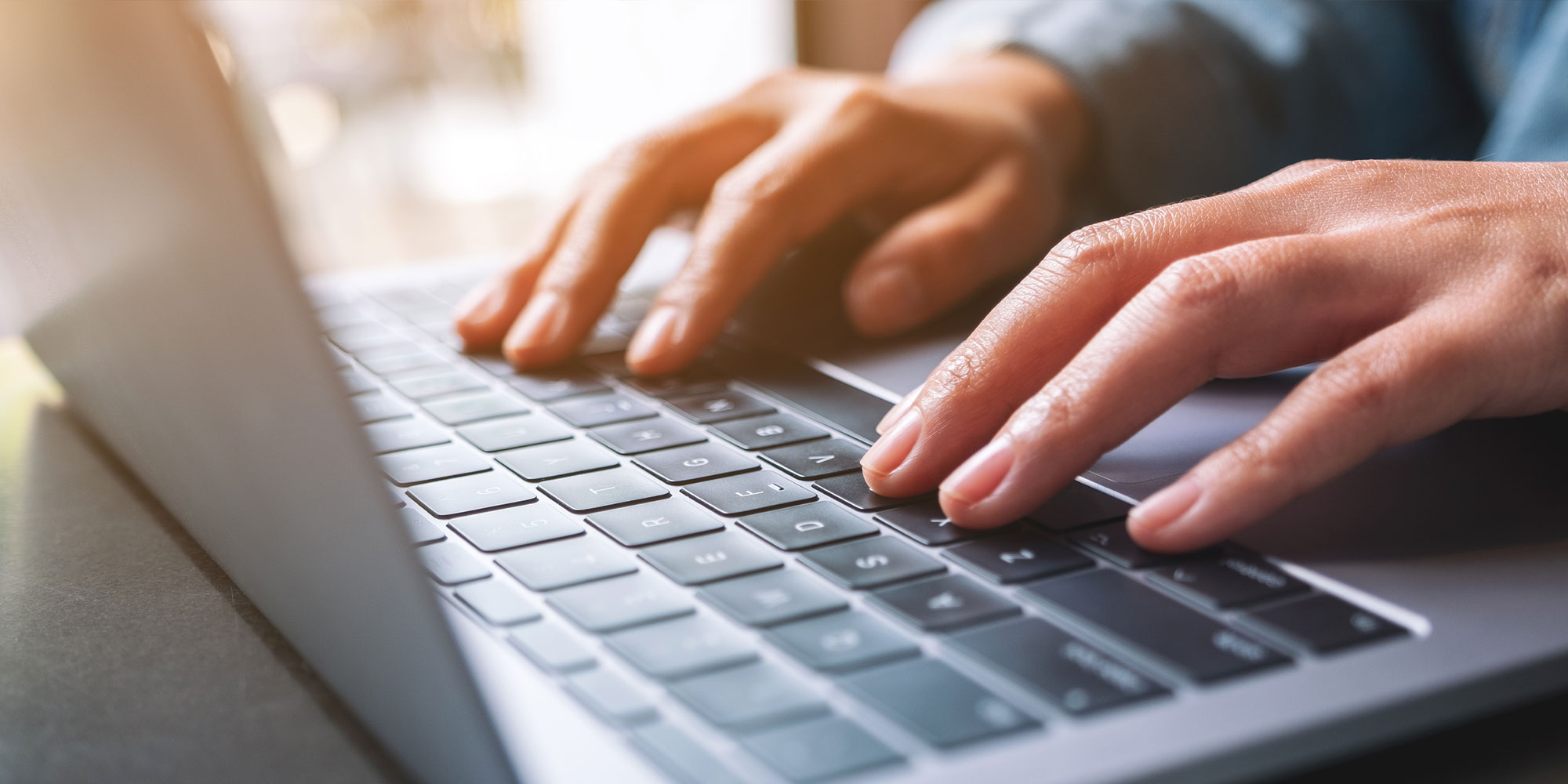 man writing blog